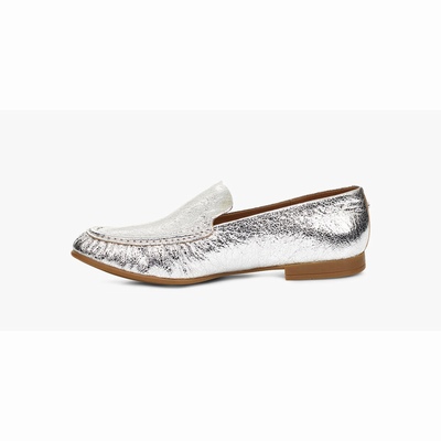 Mocassins UGG Vivian Metallic Mulher Prateadas | PT-DESBM